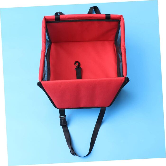 Сумка-переноска для собак та котів BESPORTBLE - дихаюча, безпечна, з регульованим ременем та кишенею для зберігання (червона)