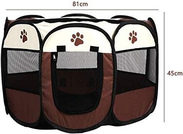 Вольєр для цуценят та тварин, розкладний вольєр для собак, кроликів, морських свинок, котів. Розмір 81 x 45 см