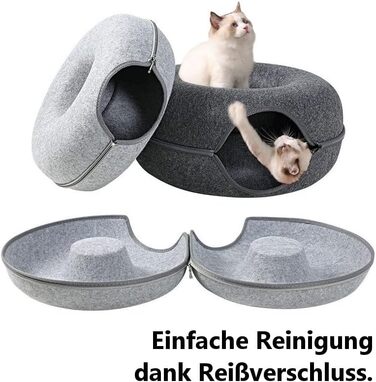 Кігтеточка-будиночок для котів з фетру, середній, темно-сірий | Будиночок, гніздо, іграшка для кота