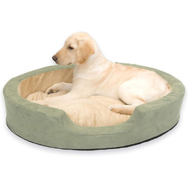 Обігріте ліжко для тварин K&H Thermo-Snuggly Sleeper, велике, 78,9x61x12,7 см, шавлія/світло-коричневе