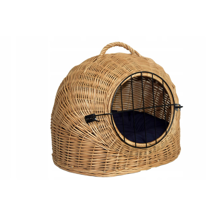 Будиночок для кота Wiklinowe Cuda, коричневий, круглий, 50 см x 40 см x 41 см