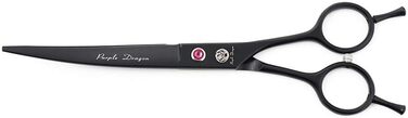 Набір професійних ножиць для грумінгу собак Purple Dragon 7.0 дюймів, 3 шт. з декором зі стразів