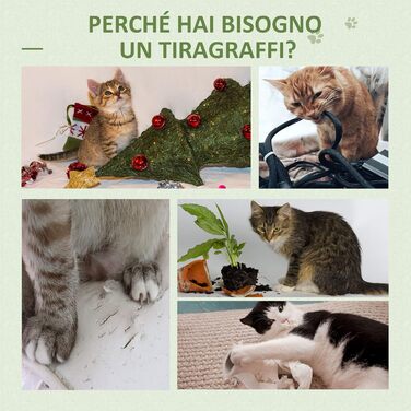 Когтеточка для котів PawHut у формі кактуса з сизалевим канатом, іграшками та будиночком, котячий комплекс із ДСП і шенілі, 60x35x78 см, зелений