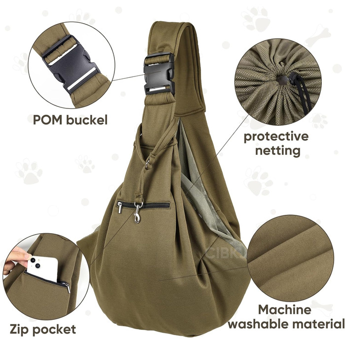 Сумка-переноска для собак, цуценят, наплічна переноска для тварин, зелена