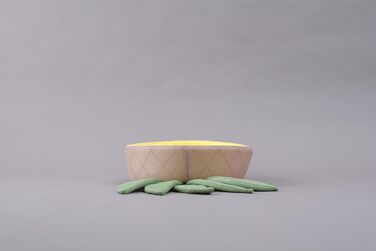 Килимок для тварин Iris Ohyama у формі ананаса, килимок-подушка, кошик, 40x69x12 см, миючий, з неслизьким покриттям, для собак