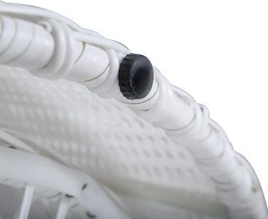 Крісло-ліжко для собак Greemotion з білого поліротангу з подушкою, 85 x 25 x 75 см