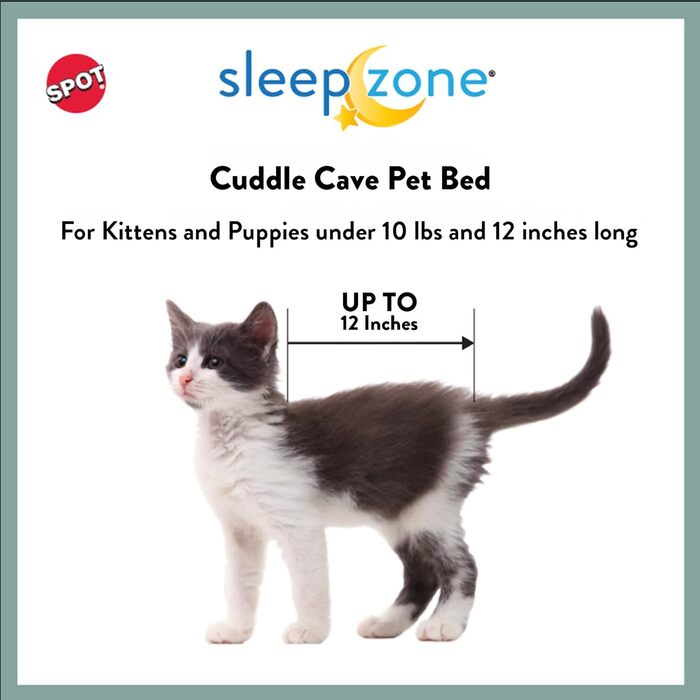 Будиночок-лежак Sleep Zone для котів і маленьких собак, м'який, зносостійкий, світло-коричневий, для домашніх улюбленців до 4,5 кг і 30 см, праний