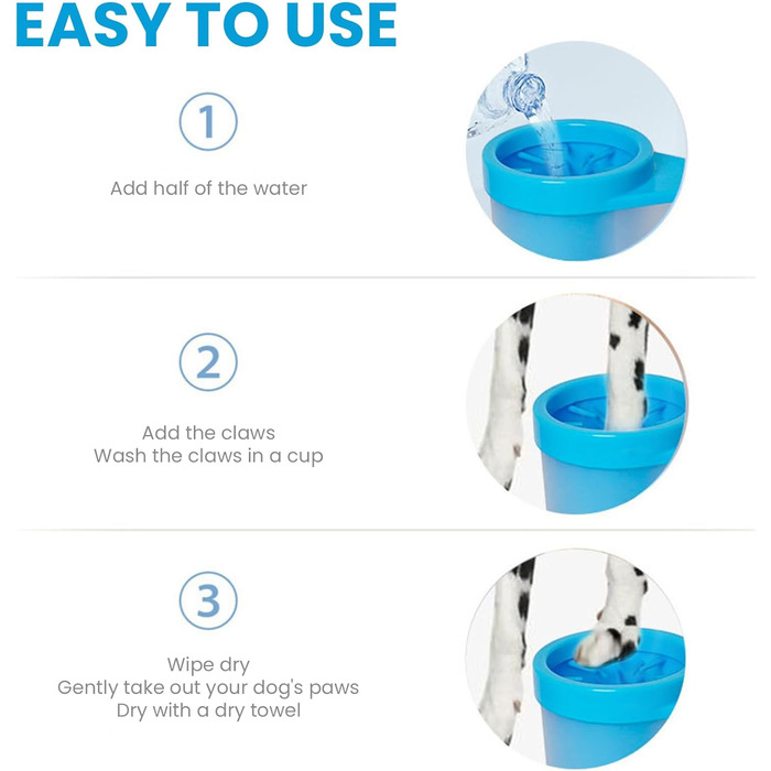 Очисник лап для собак: видаляє бруд та сміття. Комплект з рушниками, силіконовий, портативний. Рожевий, L.