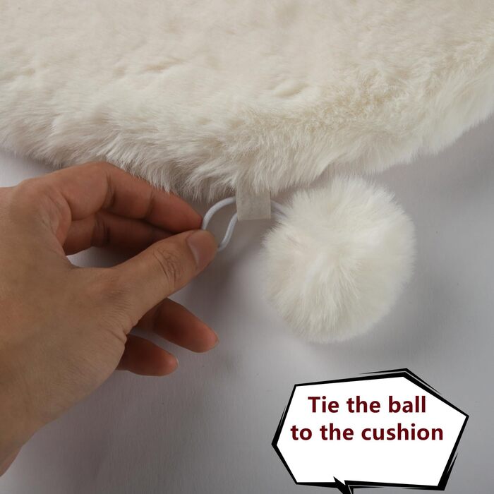 SHENGOCASE 2 шт. круглі подушки з штучного хутра 30 см, з імітацією кролячого хутра, для ліжок котів та собак, замінні подушки для котячих комплексів, кліток, вольєрів, меблів. Діаметр 30 см