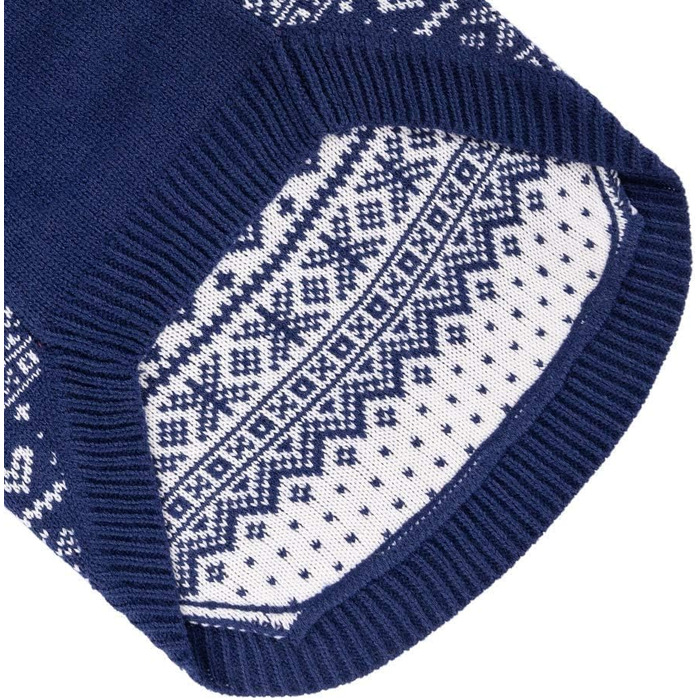 Теплий зимовий пуловер для собак та котів BINGPET з мотивом сніжинок, м'який, теплий (S, Морська синя)