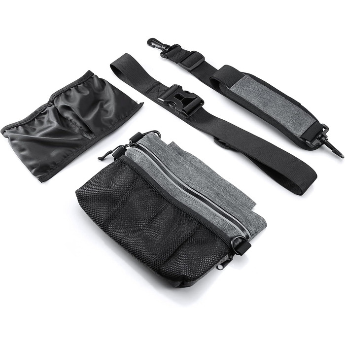 Футляр для ласощів для собак Brifit з магнітною застібкою, практичний мішок для корму для собак, тренування та прогулянки, багатофункціональний мішок для ласощів для собак з винімною внутрішньою кишеню | Диспенсер для відходів сірого кольору