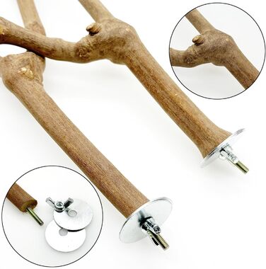 Натуральні гілки-стійки для птахів Allazone (5 шт.) - іграшки для папуг та інших птахів