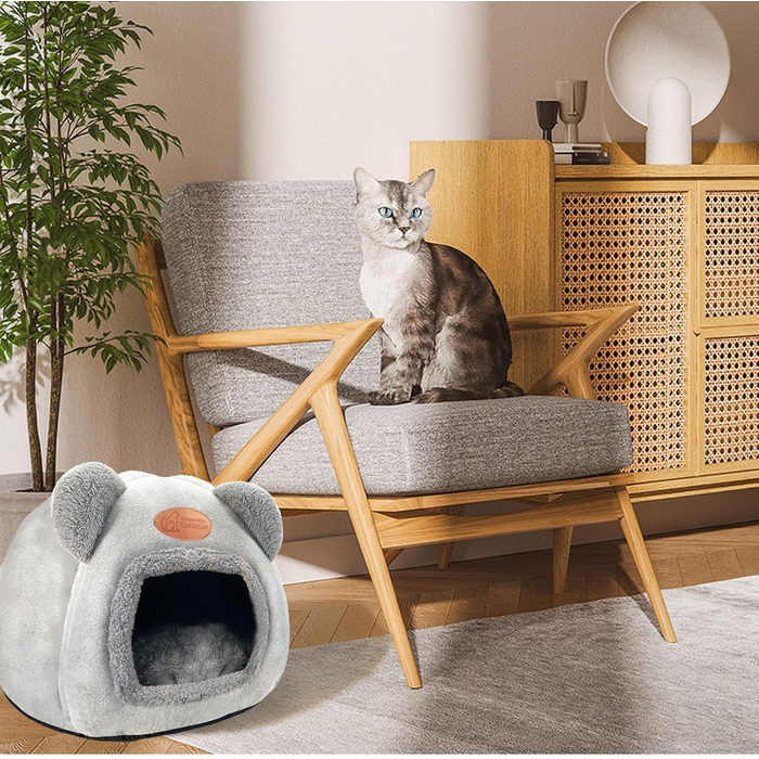 Кіт-будинок ТоКінЦен: миючий, для котів, кроликів, собак та інших дрібних тварин (сірий)