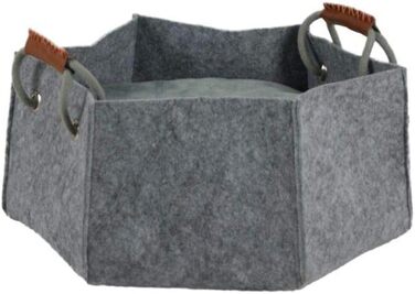 Корзина для собак та котів з фетру сірого кольору, розмір 2