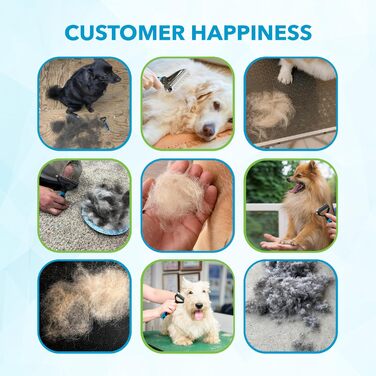 Гребінець для собак BOSHEL – двосторонній, з нержавіючою сталлю, для догляду за підшерстям, з антиковзним силіконовим ручним, для собак