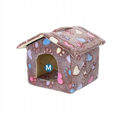 Плюшевий будинок-ліжечко для собак NOBLEZA, 48x45x39 см, розмір M