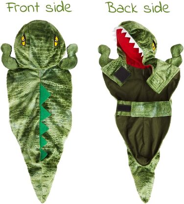 Костюм динозавра для собак на Хелловін, костюм стегозавра для собак, теплий зимовий костюм дракона для собак, фотосесії, S: шия 12-13