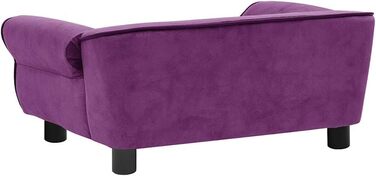 Софа для собак VidaXL Бордовий колір 72x45x30 см, плюшеве ліжко для собак та котів, диван для тварин