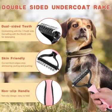 Набір для догляду за шерстю для собак та котів: 10 щіток, тример для нігтів, гребінець, для здорової шкіри та шерсті