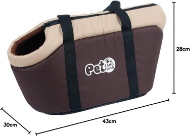 Транспортна сумка для собак та котів, велика, дихаюча, з ременем безпеки, коричнева