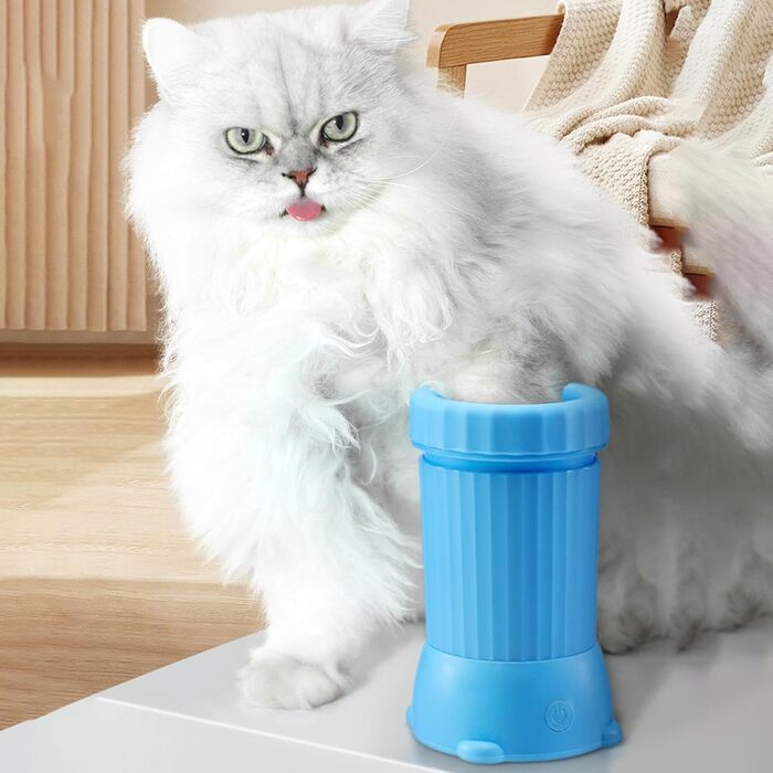 Автоматична мийка лап для собак, електрична - Автоматичний очищувач лап для собак та котів, USB-пристрій для догляду, зелений/блакитний