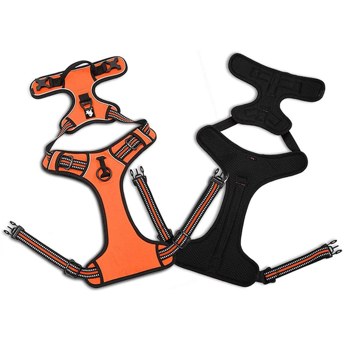 Нашийник для собак WINHYEPET Truelove No-Pull з відбиваючим ефектом та 2 кліпсами для повідка, TLH5651 (S, Неоновий жовтий)