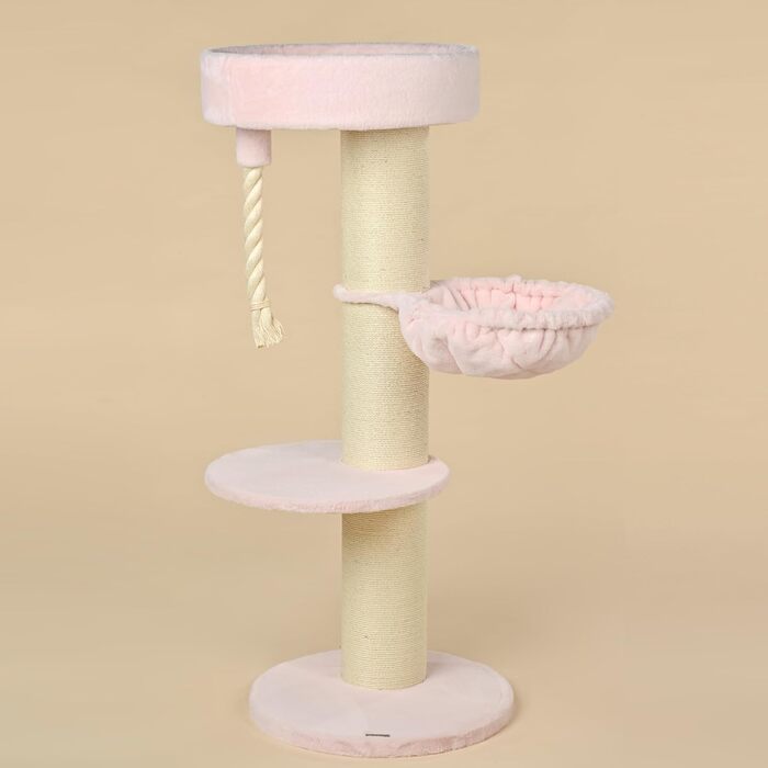 Драбина для котів RHRQuality Maine Coon De Luxe – 150 см – з товстими сизалевими стовпами (20 см) – рожева