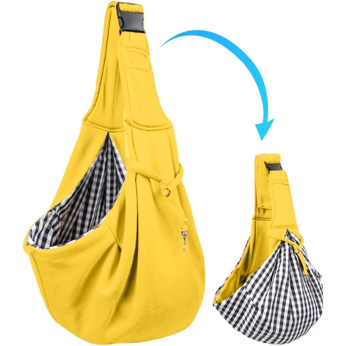 Сумка-переноска для собак та котів, жовта, з регульованим ремінцем, для прогулянок та подорожей