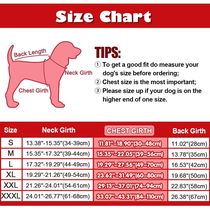 Зимова куртка для собак Emust, тепла та вітронепроникна, помаранчевого кольору, для середніх собак, розмір M