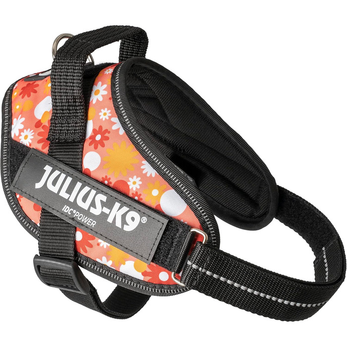 Шлейка Julius-K9 IDC Powergeschirr, рожева з квітами, розмір S/Mini