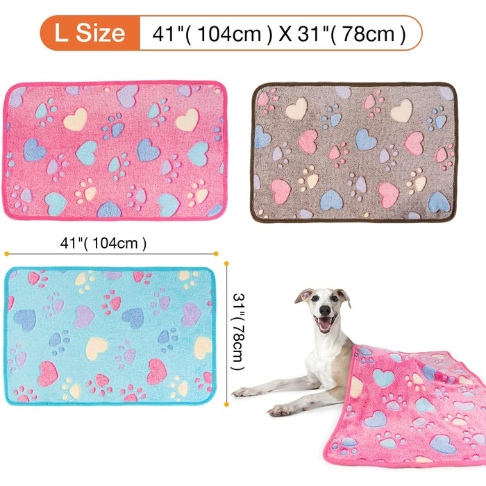 М'яка ковдра для домашніх тварин: для собак, котів, цуценят та кошенят. Велика, у формі серця
