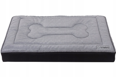 Ортопедичне ліжко для собак Welsti, сіре, 100 x 70 см