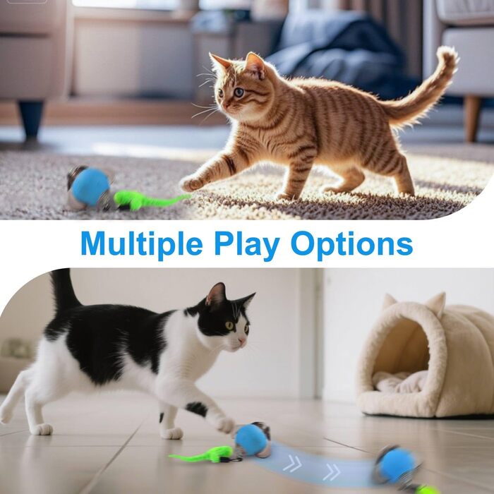 Інтерактивна іграшка для котів - м'ячик з феєрверком, перезаряджається, 2 режими, автоматична іграшка для котів, самостійна розвага, (Помаранчевий)