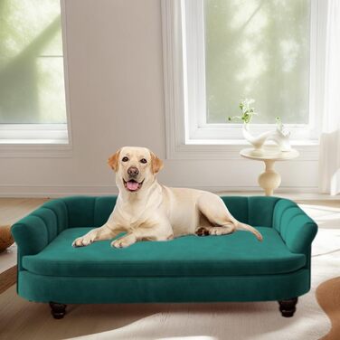 Диванчик для собак SEYNAR: м'яке крісло з велюру для великих та середніх собак, зручний диван для дому, миється