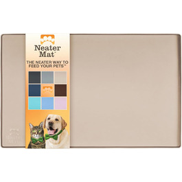 Силіконова підкладка під миску для собак і котів Neater Pet Brands, водонепроникна, захист підлоги, 40,6x25,5 см, капучино