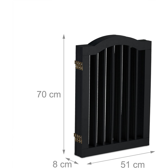 Захисне ворота Relaxdays для собак та котів, чорне, 70 x 205,5 см