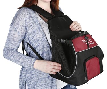 Сумка переносна Kerbl Fronttragetasche Vacation, 31 x 24 x 38 см, чорний/червоний