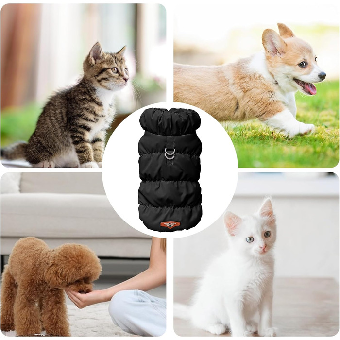Пуловер для собак з бавовни - тепла куртка для собак на зиму | Пуловер, куртка для холодної погоди | Вітронепроникний зимовий одяг для цуценят маленьких, середніх та великих порід