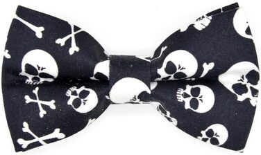 Чорний метелик для котів з черепами та перехрещеними кістками, нашийник-запобіжник, тематика Хелловін, аксесуари для котів, розмір XS (20,3-33 см)