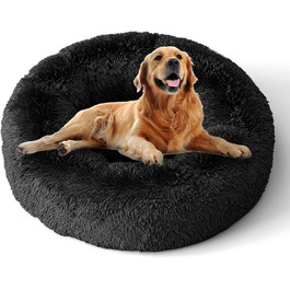 XKISS Лежанка для собак, м'яка, знімний та пральний чохол, оригінальна модель [M, 80см, Темно-сірий]. Лежанка для собак великих, середніх та маленьких порід, зручна та гігієнічна. Розміри: 80 x 80 x 20 см, Темно-сірий колір.