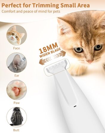 Професійний триммер для собак та котів PawTrim Pro: безшумний, акумуляторний, з LED-підсвічуванням, вологостійкий, бездротовий. Ідеально для обрізки подушечок лап, зони навколо очей.