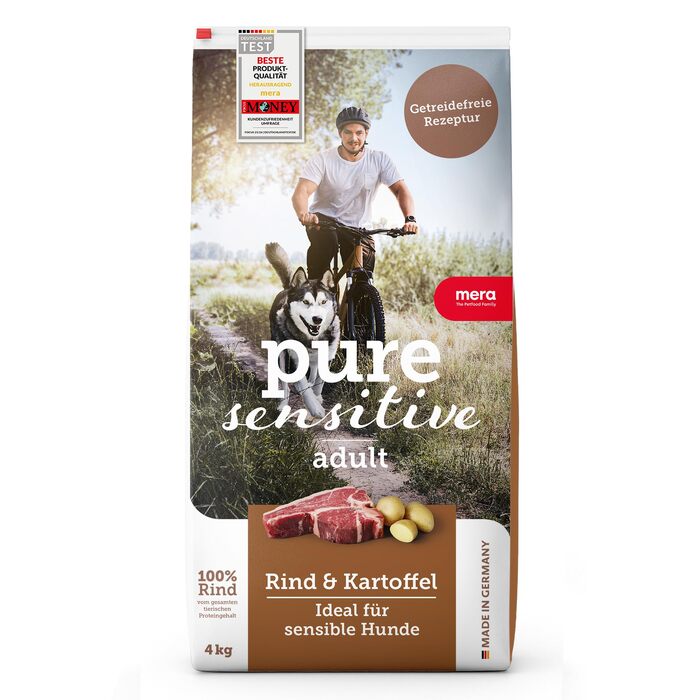 Беззерновий корм для собак MERA Pure Sensitive з яловичиною та картоплею, 4 кг