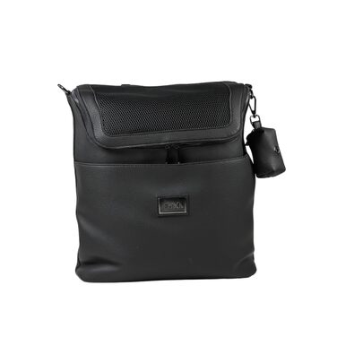 Рюкзак для собак Myxa, переноска для маленьких собак, чорний, з дихаючим дахом та блискавкою, багатофункціональний