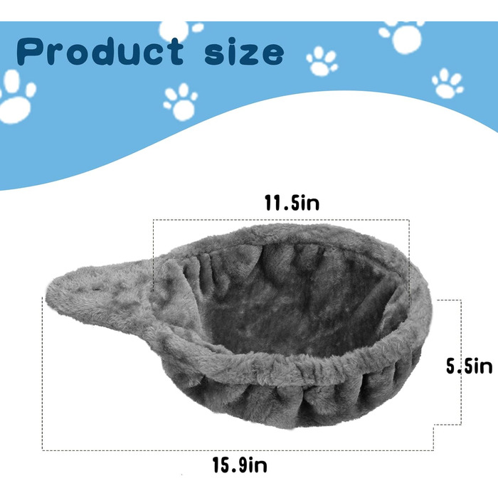 Гніздо-гамак для котів UXIETIN, зручний гамак для великих котів з глибоким кошиком, додаткове кріплення для котячого дерева, заміна гамака для котів, екстра