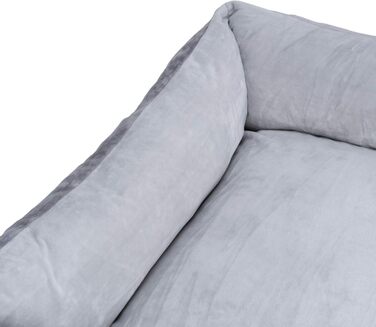 Крісло-ліжко для собак Buddy, середніх порід, сіре, 85x70 см, знімний чохол