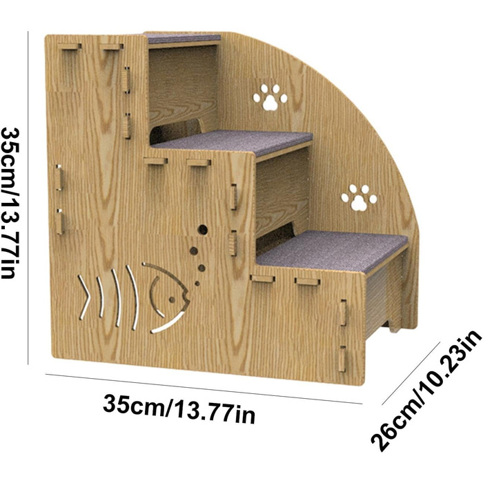 Сходинки для собак: 3-ступенева сходинка для домашніх тварин, антиковзка рампочка для собак, котів та інших дрібних тварин