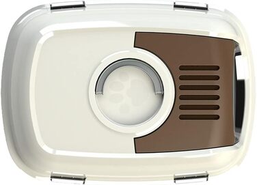 Туалет для котів PeeWee XXL EcoDome з кришкою, закритий котячий туалет з 3 кг деревних гранул, коричнево-слонової кістки