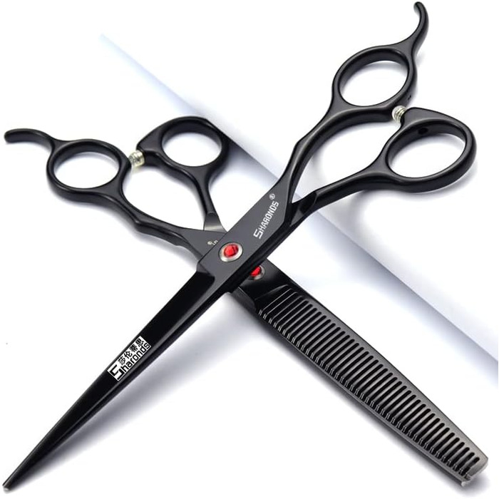 Професійний набір для стрижки волосся 6 дюймів, нержавіюча сталь, гострі леза, для перукарів (2 шт. 7 дюймів)