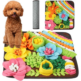 Килимок для собак з пошуком корму, інтерактивна іграшка-килимок для собак, килимок для дресирування цуценят, іграшка-шукач корму, 50x50 см (39x39 см, коричневий)