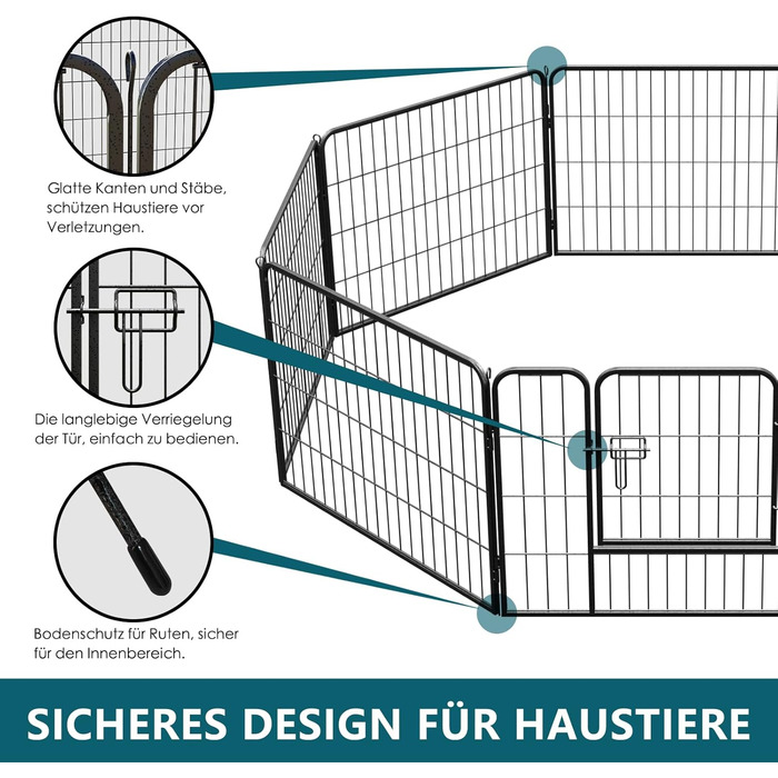 Металевий вольєр для собак та цуценят, переносний загон для тварин, 12 штук, 60 см